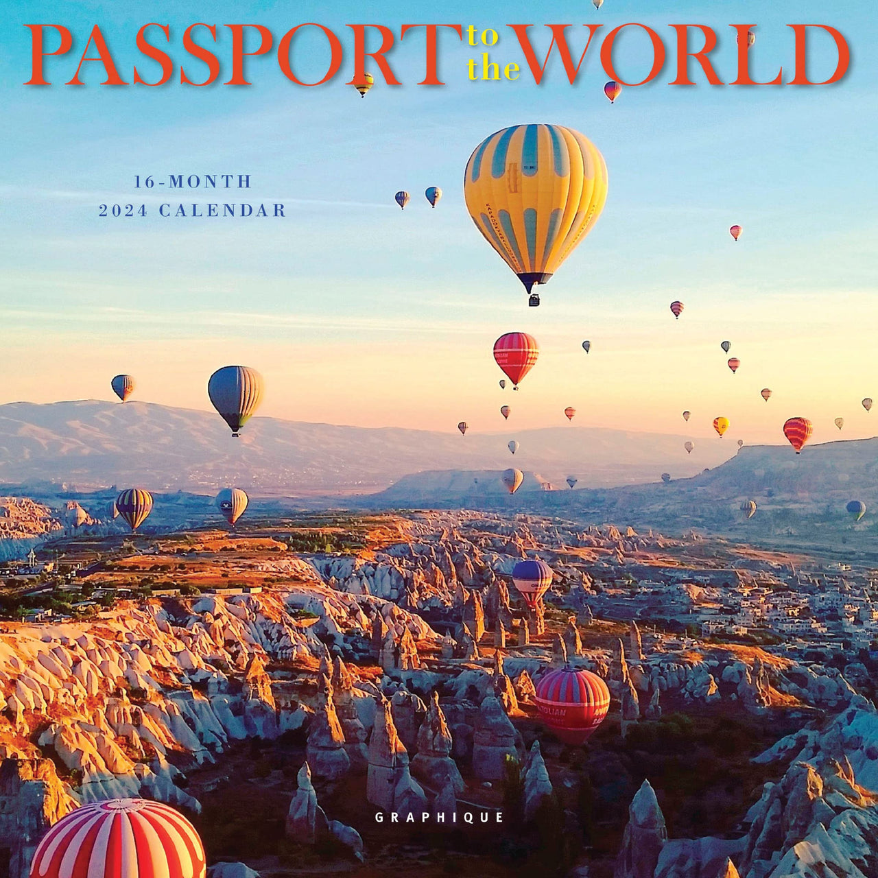 Graphique 2024 Passport to the World Mini Wall Calendar | 7” x 7” | Thick Paper | Home & Office Organizer | Large Monthly Grid | 3 Languages & Marked Holidays | 4 Month Preview Page for 2025