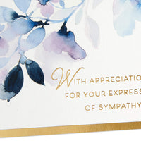 Hallmark Funeral Thank You Cards Assortment, Watercolor Flowers (50 Thank You for Your Sympathy Cards with Envelopes)