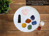 Selenite Crystal Charging Plate For Crystals And Healing Stones, 4.5
