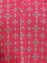 rangita Women Rayon Gold Printed Calf Length Straight Kurti