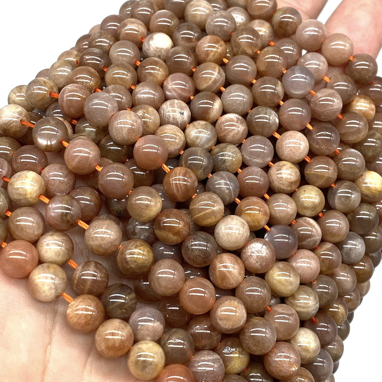 ABCGEMS Madagascan Rainbow Moonstone (Gorgeous Shimmery Overtones) Healing Energy Crystal Stone Ideal for Bracelet Necklace Ring DIY Jewelry Making Men Women Smooth Round Tiny 6mm Rainbow Moonstone (From Madagascar)