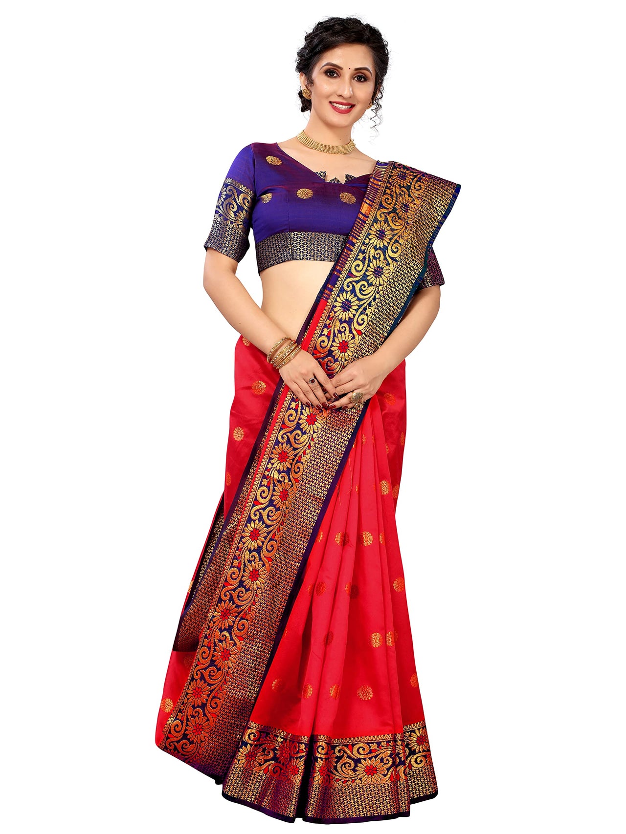 Regolith Designer Sarees for women banarasi silk saree with fancy saree no blouse Piece