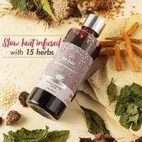 Nat Habit Curry Sesame Summer Hair Oil For Oily, Normal, Curly, Colored Hair With 16 Herbs, Coconut & Amla (200ml)