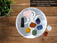Selenite Crystal Charging Plate For Crystals And Healing Stones, 4.5