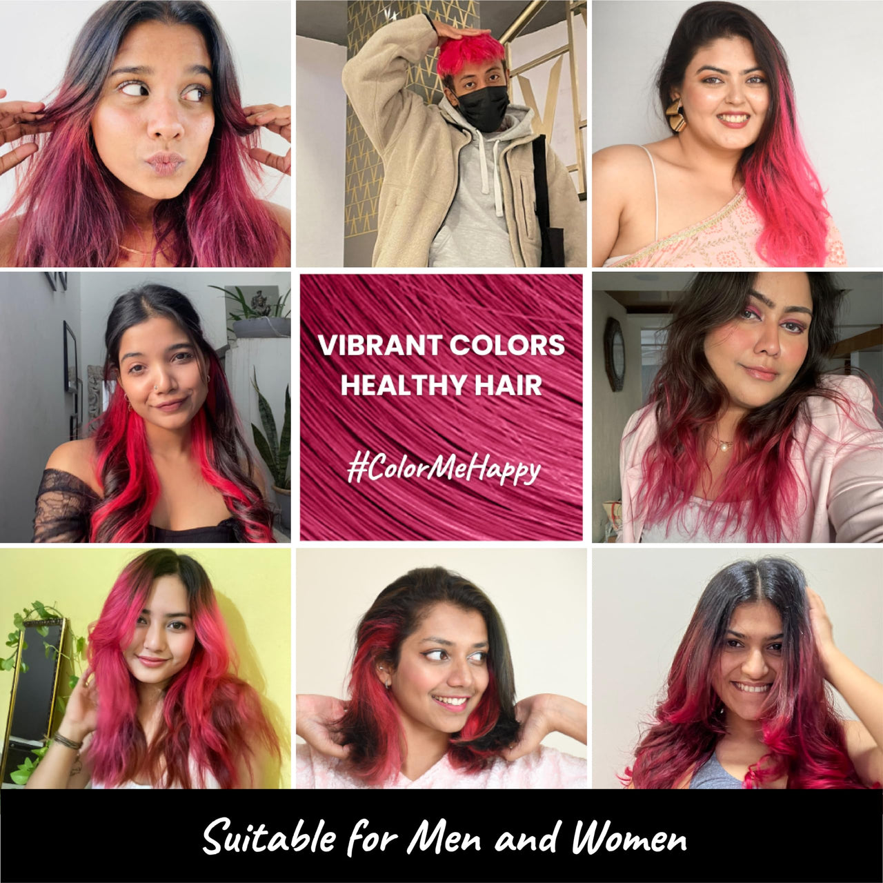 2.Oh! Italian- Pink Hair Color For Women & Men | Ammonia-Free DIY Semi Permanent Hair Color | Enriched with Argan Oil | Lasts upto 12-15 Washes | Pack of 2