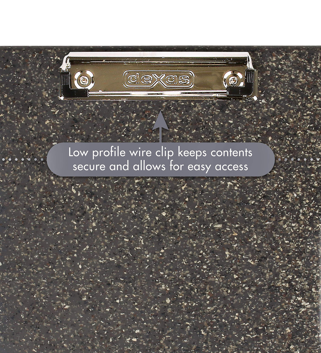 Dexas Slimcase 2 Storage Clipboard with Side Opening 12.5 x 9.5 in Heavy Granite. Organize in Style for Home, School, Work or Trades! Ideal for Teachers, Nurses, Students, Homeschooling