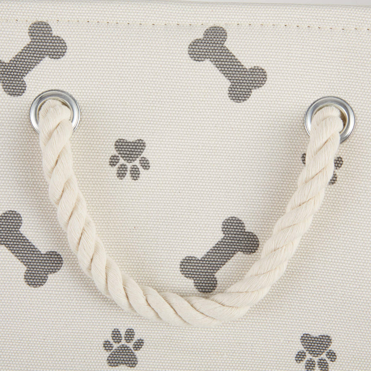 Bone Dry 5511 Pet Storage Collection Paw and Bone Print, Medium Round, Gray