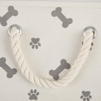 Bone Dry 5511 Pet Storage Collection Paw and Bone Print, Medium Round, Gray