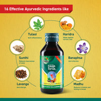 Zandu Ayurvedic Cough Syrup | With 16 Effective Ayurvedic Ingredients | Quick & Lasting Relief | Non-Drowsy | For All Types of Cough | 200 ML