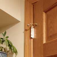 Design House 181776 Hinge Pin Stop Wall Protector with Rubber Tip Adjustable Door Stoppers, 5-Pack, Satin Nickel, 5 Pack