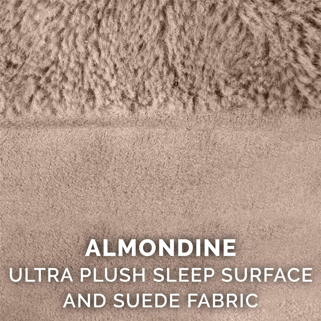 Furhaven Replacement Dog Bed Cover Plush & Suede Sofa-Style, Machine Washable - Almondine, Jumbo (X-Large) Cover Only 40.0"L x 32.0"W x 0.3"Th (Plush & Suede) Almondine