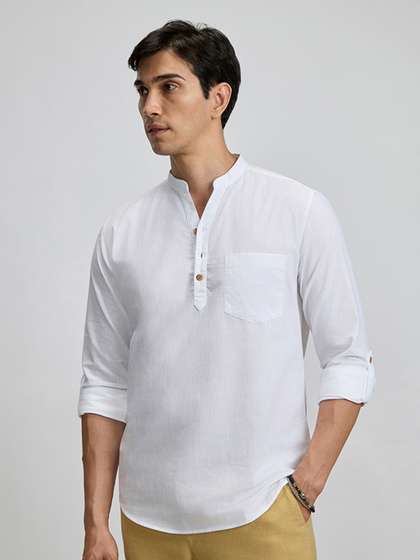 KINGDOM OF WHITE Pure Cotton Stay White Kurta