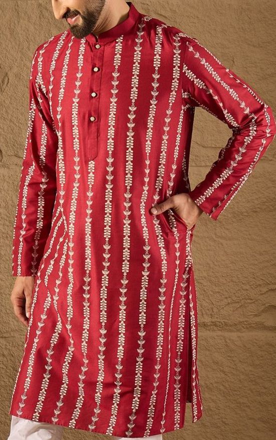 House of Pataudi Men Ethnic Motif Printed Kurta