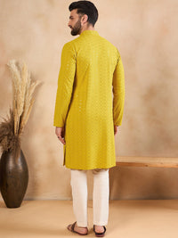House of Pataudi Embroidered Straight Kurta