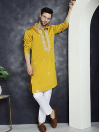 Jompers Embroidered Cotton Silk Kurta