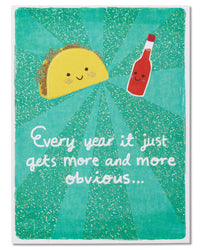 American Greetings Funny Anniversary Card for Couple (Taco and Hot Sauce)