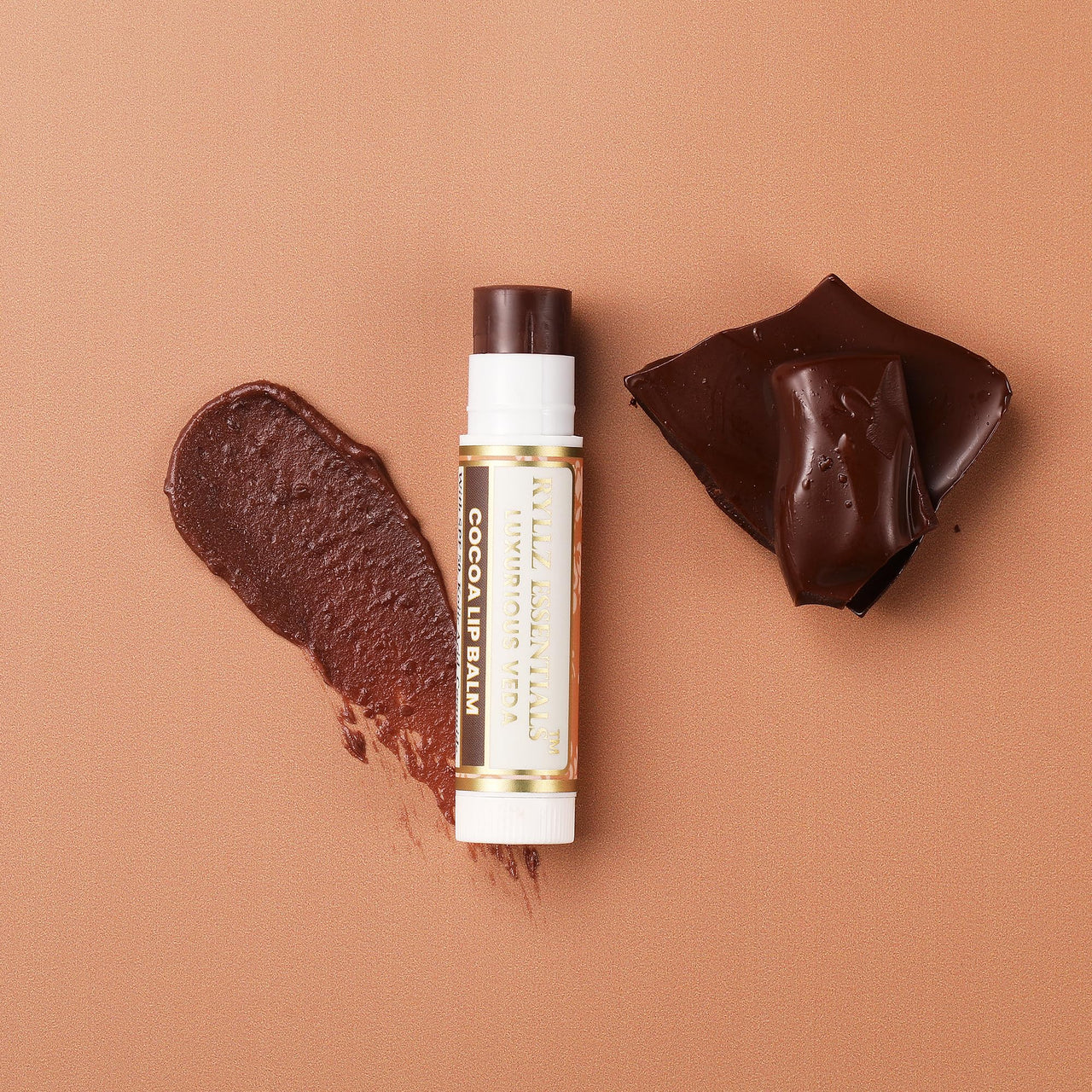 RYLLZ ESSENTIALS Cocoa Lip Balm | SPF 50 PA+++ | With Shea Butter, Kojic Acid, Ceramide, Niacinamide, Alpha Arbutin & Hyaluronic Acid | Brown Tint | For Lip Lightening & Moisturized Lips | 5 Gm