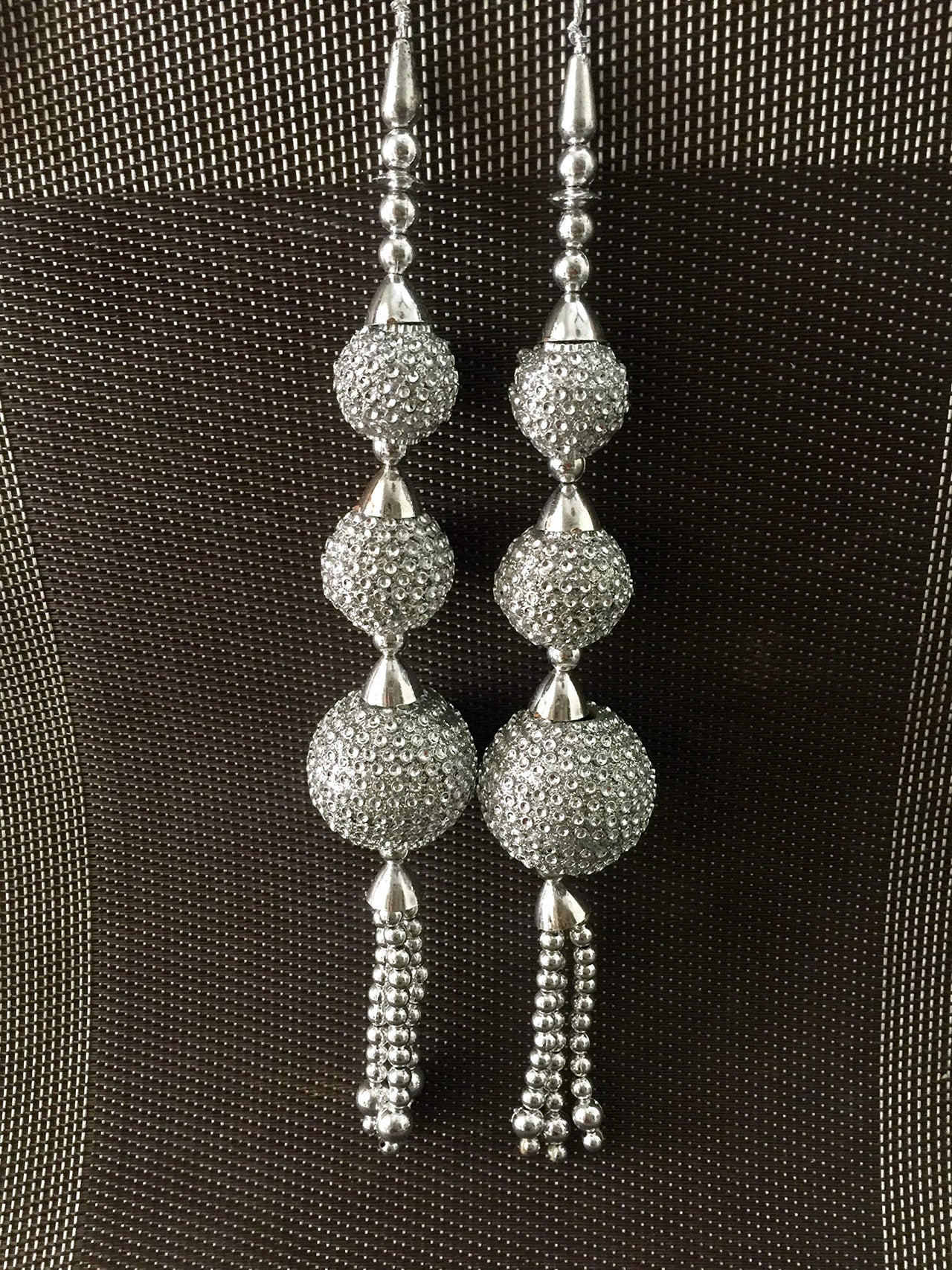 EERA FASHION ICING PRIVATE LIMITED Handmade, Ethnic Silver Latkan and Tassels Hanging for Blouse, Kurtis, Lehengas, Skirts and Sarees