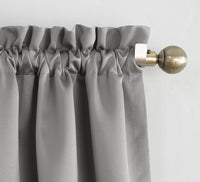 Sun Zero Easton Energy Saving Blackout Rod Pocket Curtain Panel, 40