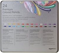 Basics Premium Colored Pencils, Soft Core, 24 Count, Pack of 1, Multicolor 24 Count (Pack of 1)