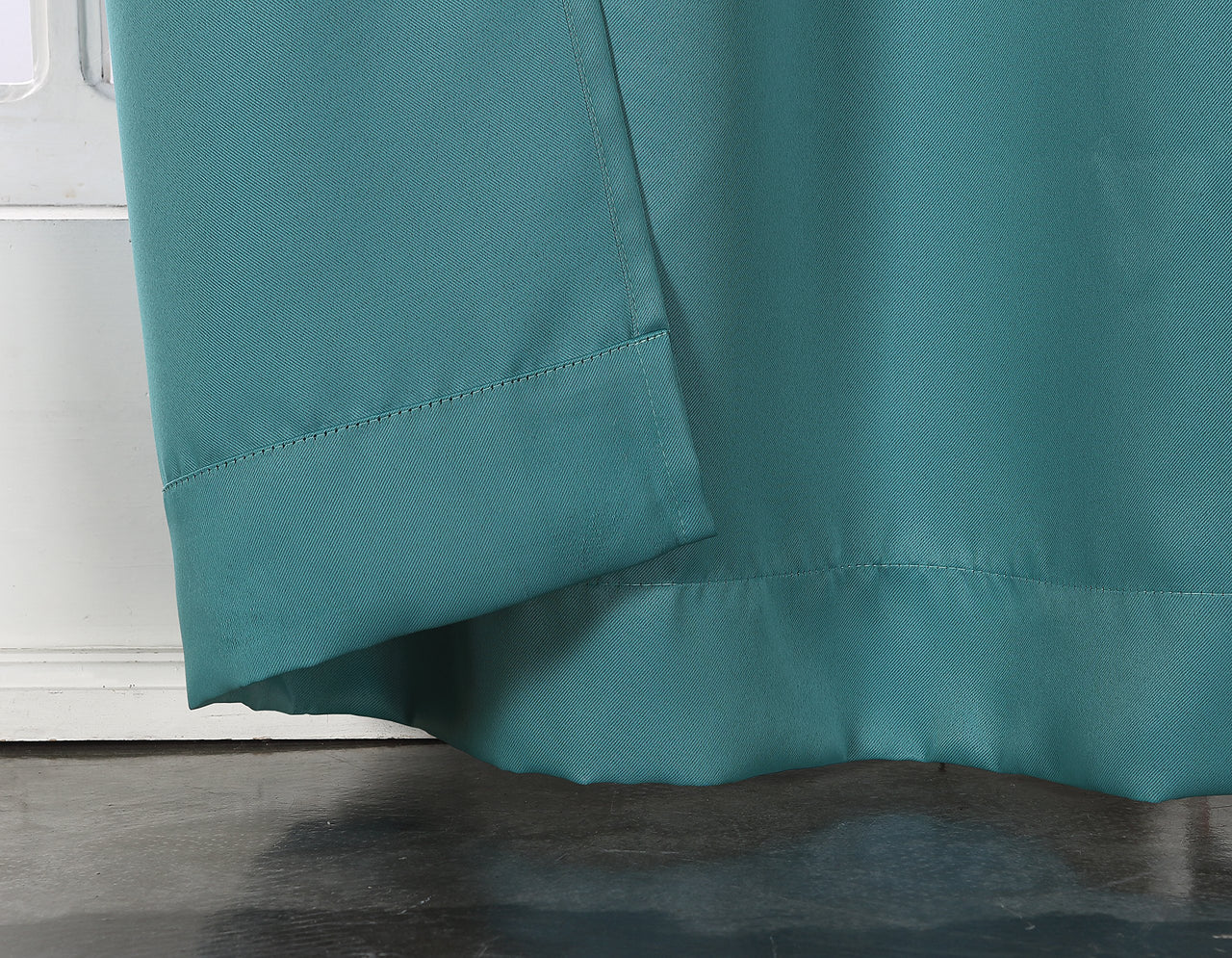 Sun Zero Easton Energy Saving Blackout Rod Pocket Curtain Panel, 40" x 63", Marine 40" x 63"