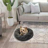 Best Friends by Sheri The Original Calming Donut Cat and Dog Bed in Lux Fur Mink, Extra Small 18