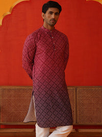 Jompers Men Floral Printed Kurta