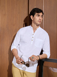 KINGDOM OF WHITE Pure Cotton Stay White Kurta