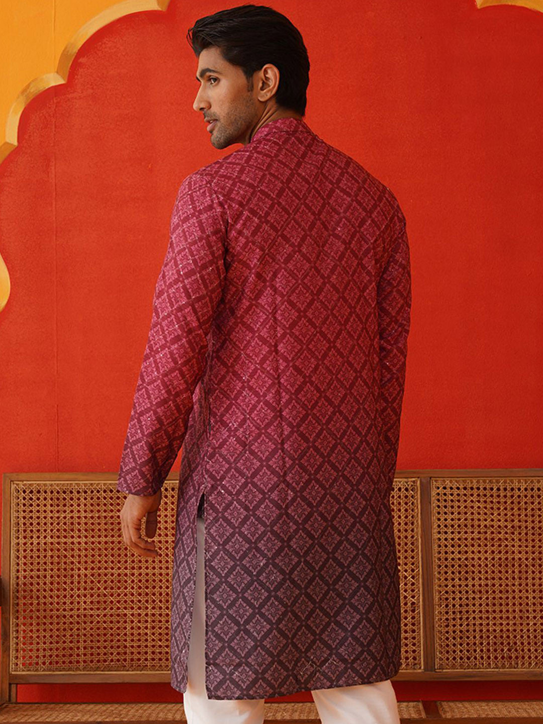 Jompers Men Floral Printed Kurta