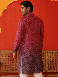 Jompers Men Floral Printed Kurta