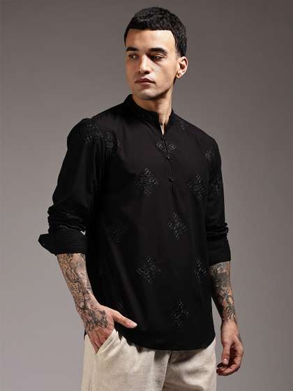 HERE&amp;NOW Men Embroidered Kurta