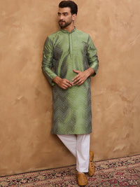 House of Pataudi Printed Mandarin Collar Kurtas