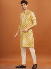 Anouk Men Floral Embroidered Kurta