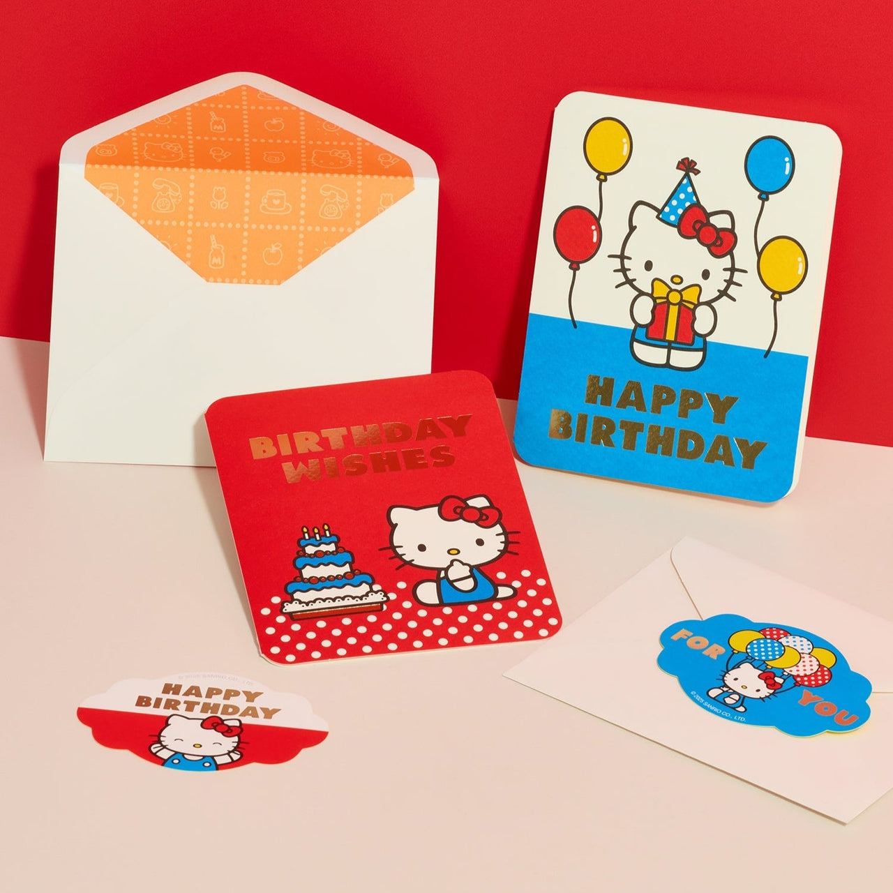Hello Kitty x Studio Oh! Retro Red Birthday Wishes Deluxe Greeting Card