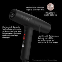 Infinitipro by Conair Digitalaire Hair Dryer with Brush and Storage Bag