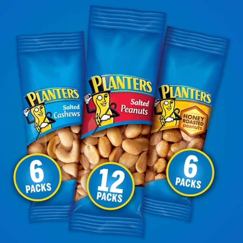 Planters Variety Pack Cashews & Peanuts, 24 Pk.