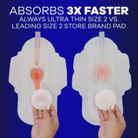 Always Ultra Thin Overnight Pads with Wings, Size 4, 80 Ct.
