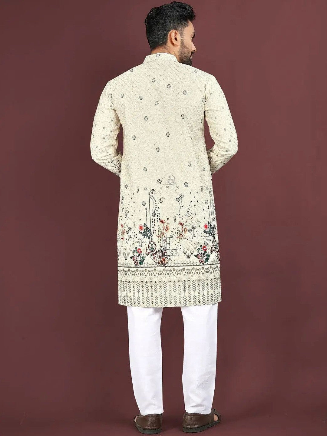 KURTA WALLAH Men Geometric Printed Kurta