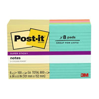 Post-It Super Sticky Notes, 4
