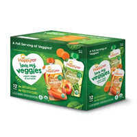 Happytot Organics Love My Veggies, Variety Pack, Stage 4 Pouch, 12Ct.