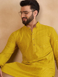 House of Pataudi Embroidered Straight Kurta