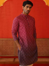 Jompers Men Floral Printed Kurta