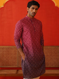 Jompers Men Floral Printed Kurta