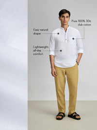 KINGDOM OF WHITE Pure Cotton Stay White Kurta