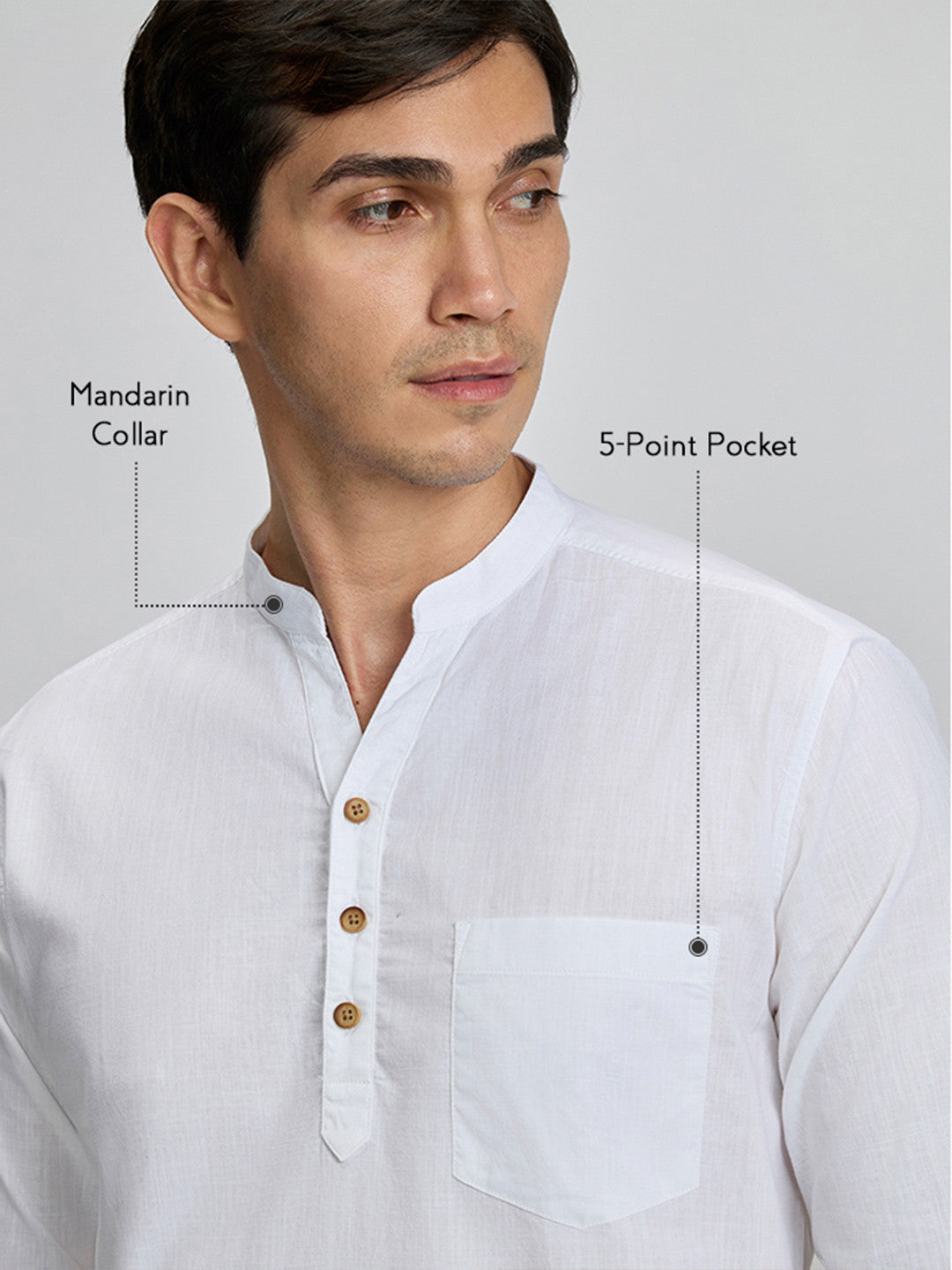 KINGDOM OF WHITE Pure Cotton Stay White Kurta