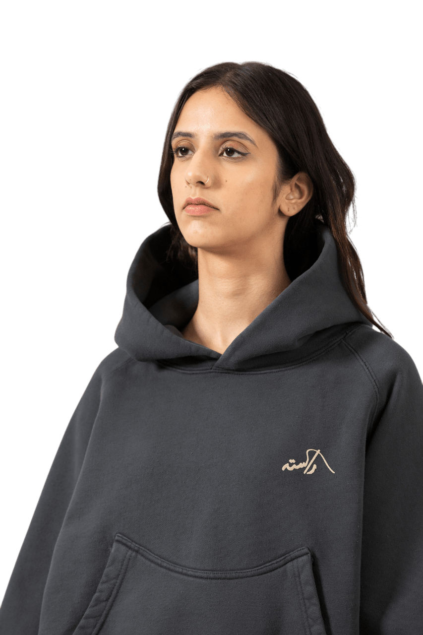 Raastah - Charcoal Grey Made In Pak Hoodie