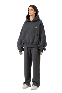 Raastah - Charcoal Grey Made In Pak Hoodie