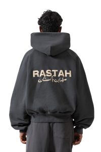 Raastah - Grey Made In Pak Hoodie - Charcoal