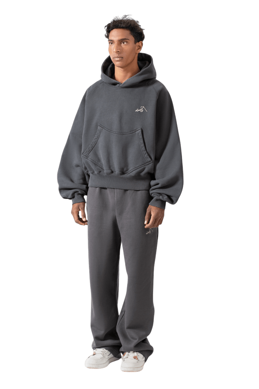 Raastah - Charcoal Grey Made In Pak Hoodie