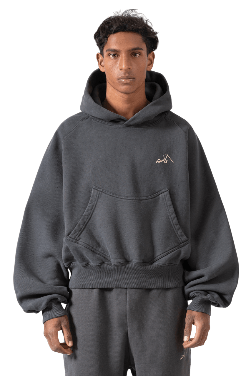 Raastah - Charcoal Grey Made In Pak Hoodie